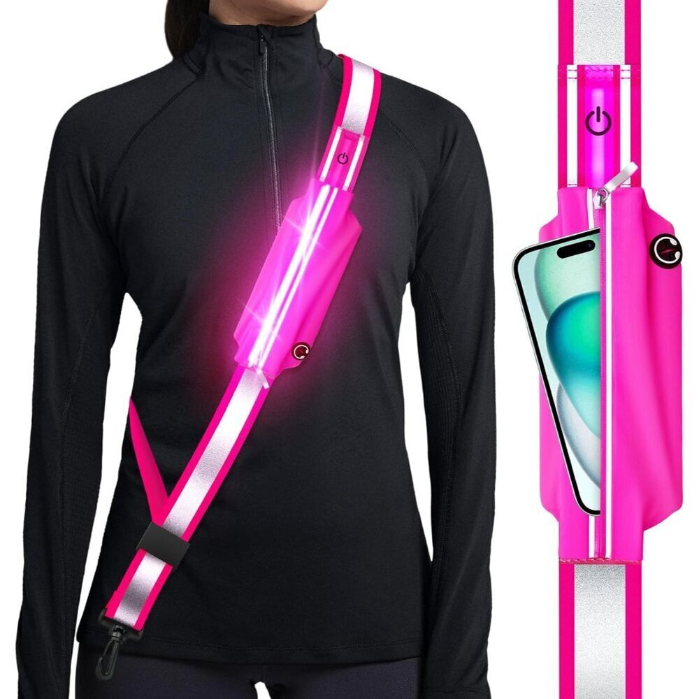 Reflective Sash for Walking Night Running Bike High Visibility Rechargeable